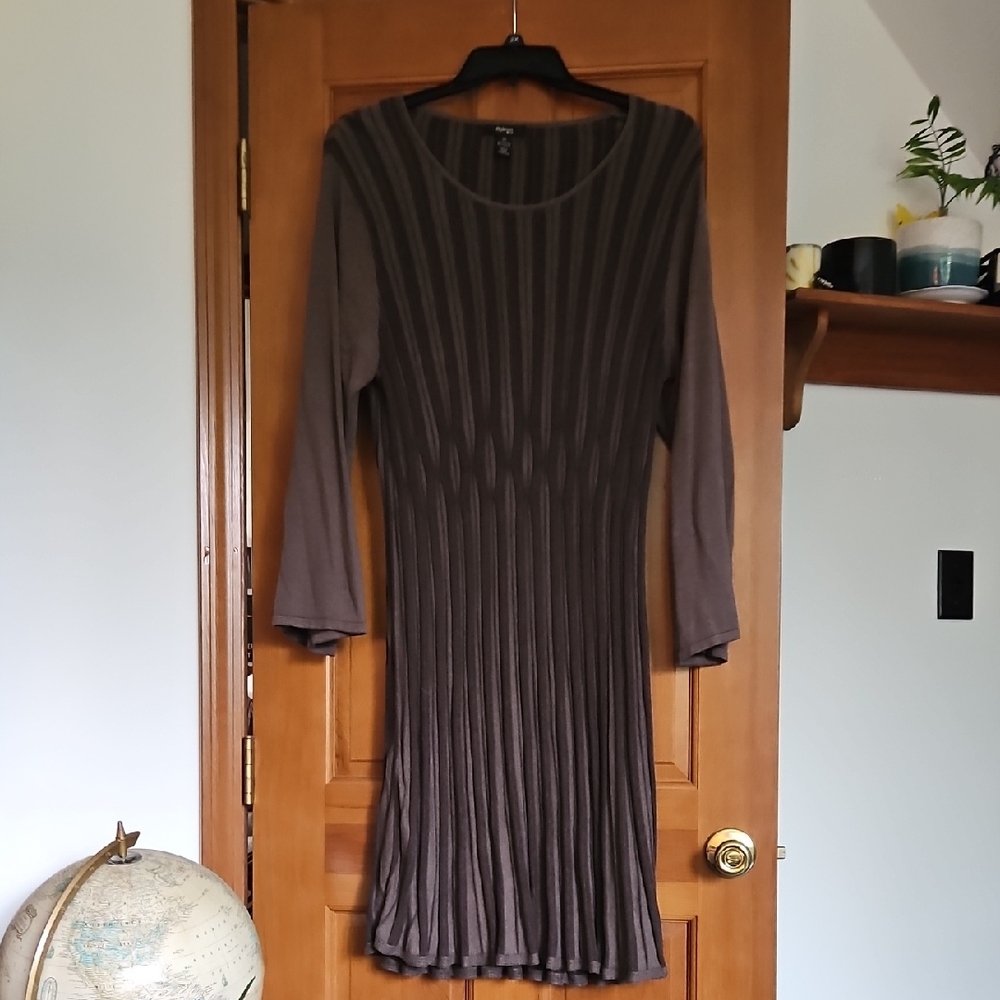 Style & Co. Brown Long Sleeve Dress